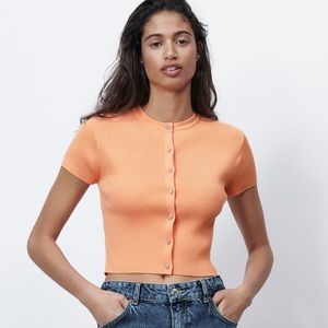 Zara Knit Cardigan with jewel buttons.